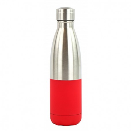 BOUTEILLE 500ML ISOTHERME "DUO" ROUGE ET INOX