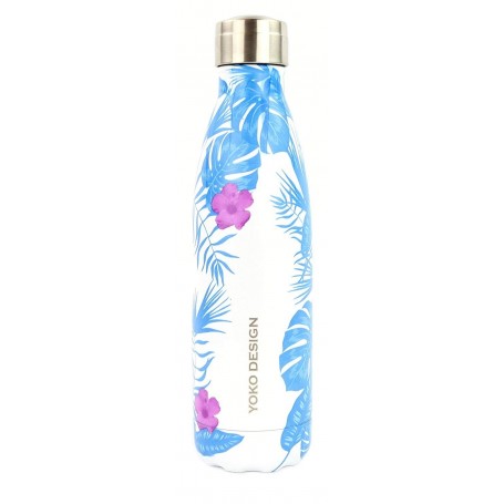 BOUTEILLE 500ML ISOTHERME "TROPICAL" JUNGLE BLEU _