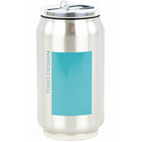 CANETTE ISOTHERME 280ML INOX / BLEU CANARD