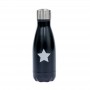 BOUTEILLE ISOTHERME 260ML NOIR ETOILE ARGENTÉE