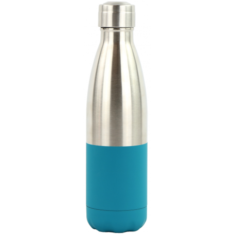 BOUTEILLE 500ML ISOTHERME "DUO" BLEU ET INOX